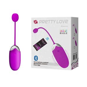 Nxy Eggs Pretty Love App Vibromasseur Bluetooth Télécommande g Spot Oeuf Vibrant Sans Fil pour Femmes Sex Shop Érotique Jouets Pour Adultes 220421