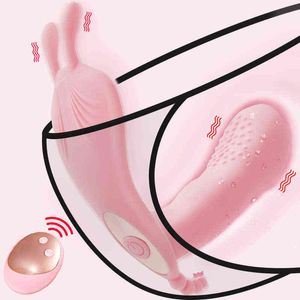 Nxy Oeufs Télécommande Lapin Culotte Vibromasseur Portable Gode Sex Toys pour Femmes Vagin g Spot Masseur Clitoris Stimulateur Masturbateur 220421