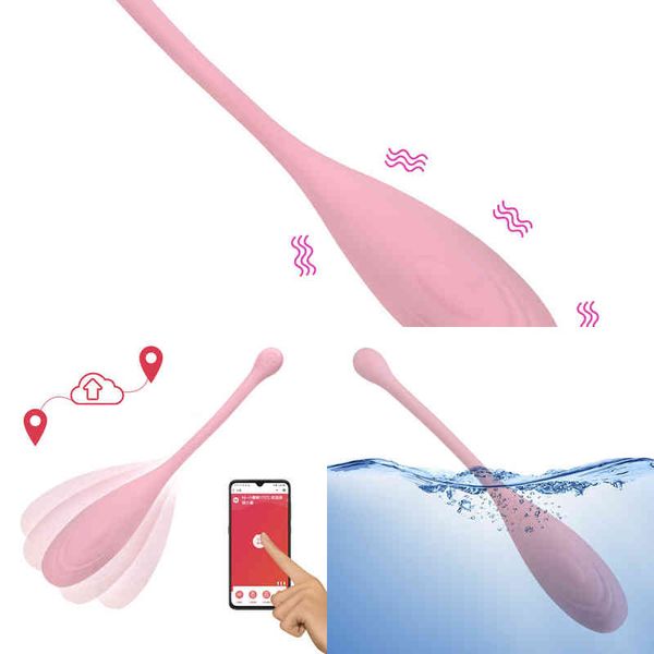 Nxy Eggs Vibrador de ejercicio apretado vaginal 8 velocidades Productos para adultos Ben Wa Balls Jump Sex Toys para mujeres Kegel Vibrating 220421