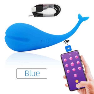 NXY Oeufs Femmes 10 Fréquence Silicone Vibromasseur APP Bluetooth Sans Fil Télécommande Oeuf Vibrant G-spot Lécher La Chatte Massage Sex Toys 0125