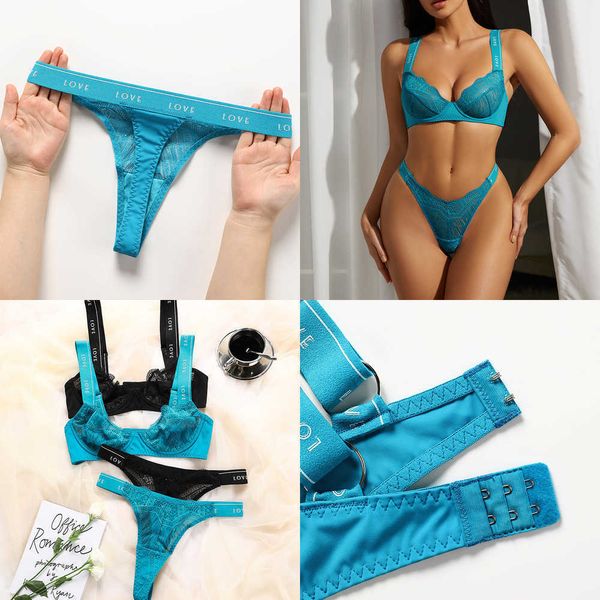 Conjunto de Lingerie Erótica Sensual NXY Cueca Azul Feminina Conjuntos de Sutiã Push Up Conjunto de Renda Sólida Feminina Sexy Bilizna Conjunto de Sutiã e Calcinha 230717