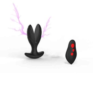 NXY Expansion Apparaat Elektrische Schok Butt Plug Vibrator Prostaat Massager Draadloze Afstandsbediening AANL Expander Vibrators Sex SM-speelgoed voor mannen Stimuleren orgasme 1207