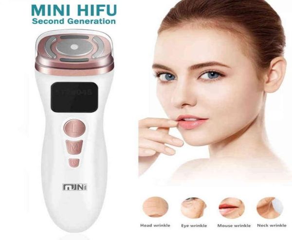 NXY Face Care Devices New Mini Hifu Machine Ultrasound RF FadiofreCuencia EMS Microcourrent Lift Firm Restanding Skin Wrinkle Care 4718154