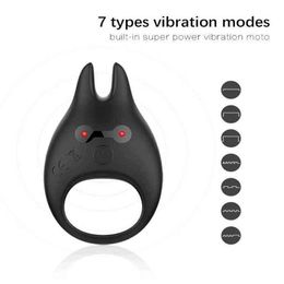 Nxy Voor Mens ring penis vibrerende cockring siliconen speelgoed vertraging ejaculatie Clitoris Stimulatie voor koppels Volwassen producten 0121246w