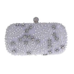 Nxy handtas vrouwen clutch bag crystal parel portemonnee luxe borduurwerk avond bruiloft voor bruids schouder ZD1529 0214