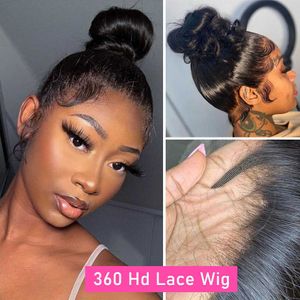 Nxy Lace Wigs 13x6 Hd Frontal Body Wave Front 30 pouces 360 cheveux humains complets pour les femmes pré-épilées brésiliennes 230106