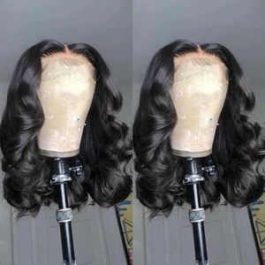 Nxy Kant Pruiken Body Wave Voor Bob 13x4 Menselijk Haar 180% Braziliaanse Remy Korte Water 4x4 sluiting voor Vrouwen 230106222S