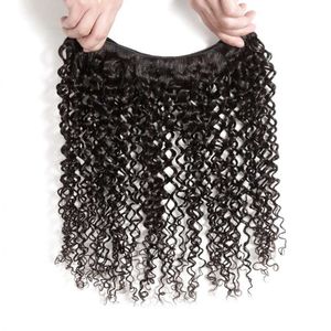 Nxy Lace Wigs brésilien crépus bouclés cheveux paquets Remy couleur naturelle humaine 1/3/4 tissage épais 230106