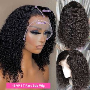 Nxy kanten pruiken korte bob 13x1 t deel 250 dichtheid menselijk haar voor zwarte vrouwen Braziliaanse vooraf geplukte HD transparante Deep Wave frontal 230106