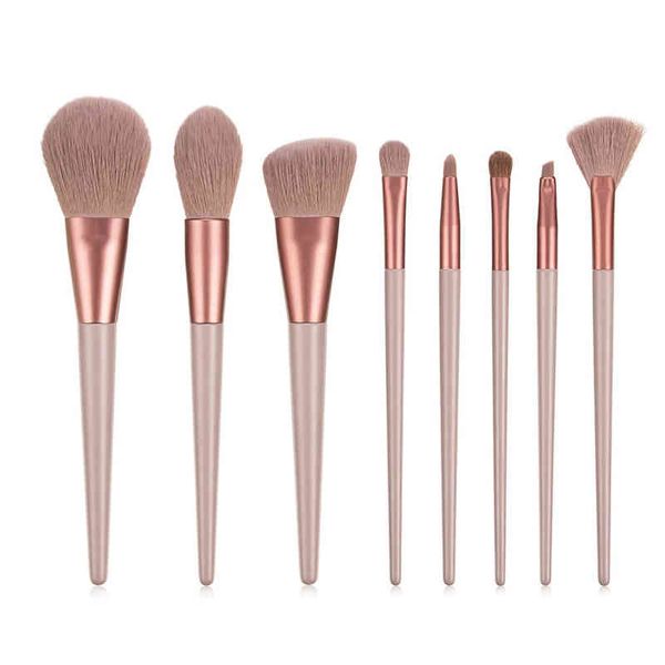 NXY – ensemble de pinceaux de maquillage professionnels, 8 pièces, Premium, fond de teint synthétique, ombre à paupières, mélange de sourcils, correcteur, outil cosmétique, 0406