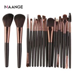 Nxy make-up borstels 18 stuks professionele set fundering poeder contour oogschaduw synthetisch haar gezicht oog make-up kit tools 0406