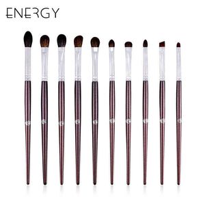 NXY Makeup Borstels Energy Eye Handmade Nature Hair Shadow Brush Set voor Blending Shading Lash Liner Brow Kit 0406