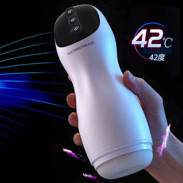 NXY Masturbators Mamada automática Sucking Oral Masturbation Copa de masturbación 13 Modos ajustables Masturbator Electrice Climax Sex Toy for Men 220507