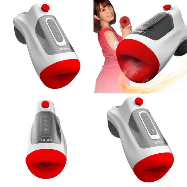 Nxy Masturbadores Oral Mamada Masturbador Masculino Copa Garganta Profunda Control de Aire Vacío Succión Vibrante Sex Machine Juguetes para Hombres 220428