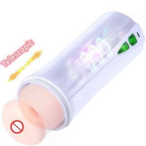 NXY Masturbateurs Masturbateur Mâle Télescopique Pour Hommes Électrique Automatique Masturbation Coupe Réel Vagin Chatte Adult Sex Toys 18 220507