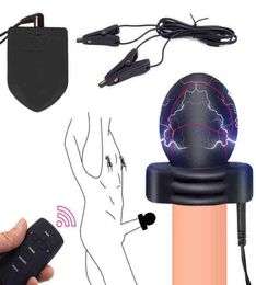 Nxy Medical Thème Jouets Électro Stimulateur Gland Anneau Électrique Pénis Anneaux Bite Torture Bdsm Jouets Choc Pinces À Mamelons pour le Clit4756608