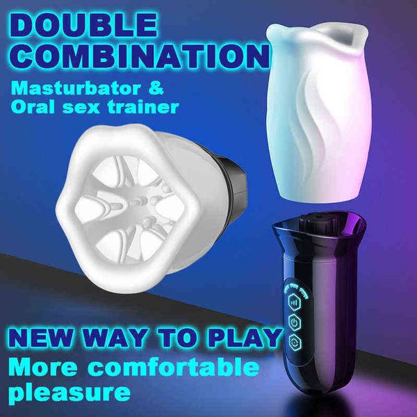 NXY Hommes Masturbateurs Automatique Rotary Vibration Vibration Masturbateur Pompe d'œuf Mâché Masturbation Machine en caoutchouc Vagin Sex Tap Tap Toutte Érotique pour Man 1214