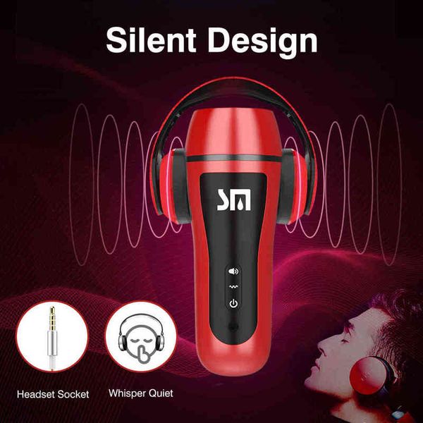 Nxy Hombres Masturbadores Masturbador Masculino Copa 3d Textura Realista Vibrador Adulto Vagina Oral Mamada con 10 Frecuencia Vibración Sex Machine Juguete para 1214