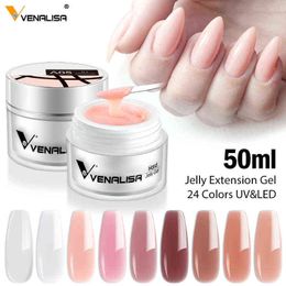 NXY Nail Gel 50 ml Canni Factory Soak Off Dikke Jelly Leduv Builder Uitbreiden 24 kleuren Camouflage Milky White Art Hard Supply 0328