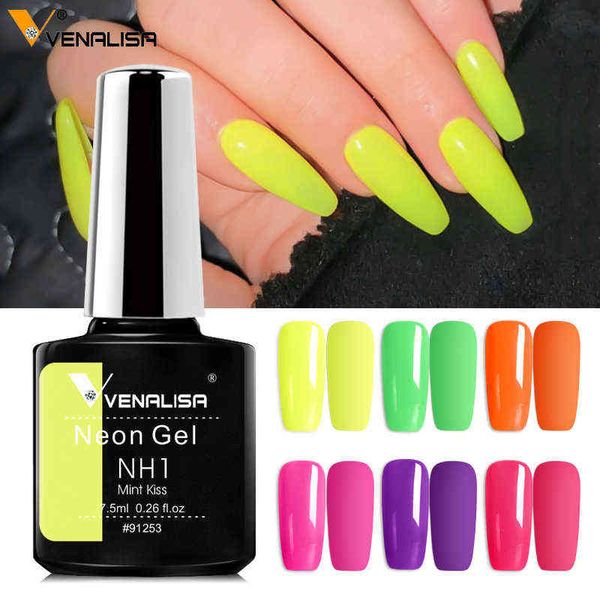 NXY Nail Gel 6pcs Kit Manicure Neon Polish 7 5ml Colore fluorescente Verde Giallo Soak Off Uv 0328