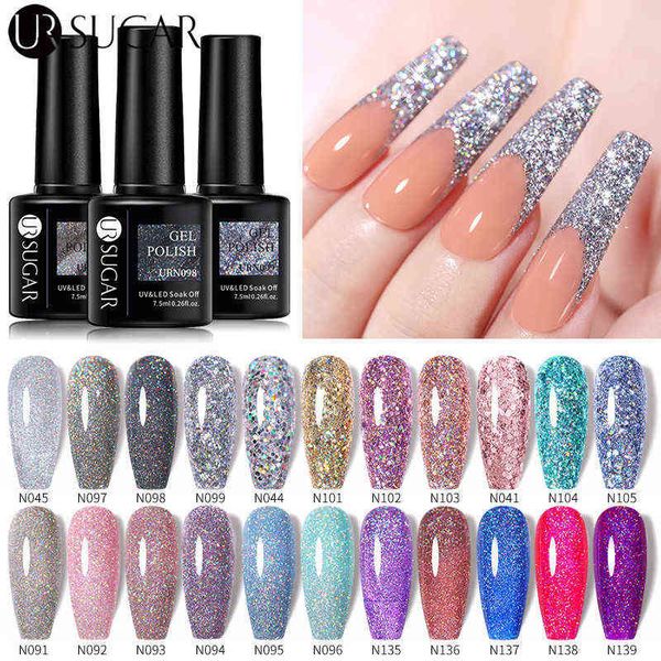 NXY Gel à ongles 7 5 ml paillettes d'argent vernis Uv Semi Permanent tremper Led manucure Art vernis hybride 0328