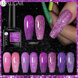 NXY vernis à ongles néon réfléchissant vernis Fluorescent violet Laser imbiber Uv Led vernis Semi Permanent tout pour manucure 0328