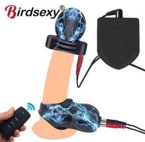 NXY Penis Electro Stimulator Glans Vibrator Male Masturbatie Elektrische schoktherapie Massage Training Training Medisch seksspeelgoed 12104149040