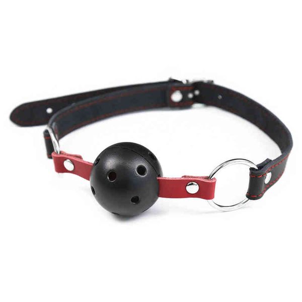 Nxy Sex Adult Toy Bondage Bdsm Oral Fixation Open Mouth Gag Pu Leather Strap on Restraints Femdom Sm Toys Jeux pour Couples 1225