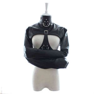 NXY Sex Adult Toy Bondage Restraints Harnais en cuir noir Womens Strapon Slave Bdsm Games Cosp for s Fetish Wear Products1216