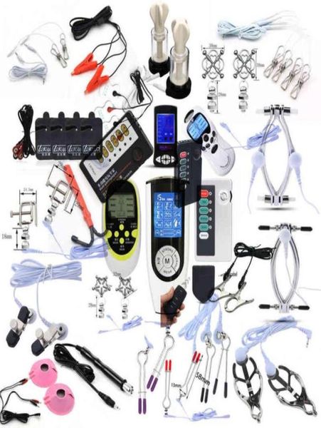 NXY Sexo juguete para adultos Choque eléctrico abrazaderas Estimulador eléctrico Estimulador Electro Labia Clip Massager E Stim Slave Women Toys 7520820