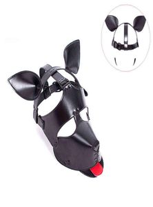 Nxy sexe adulte jouet chiot play dog cosplay masque bdsm bondage hood fétiche de rôti de compagnie accessoires toys pour couples 04149035537