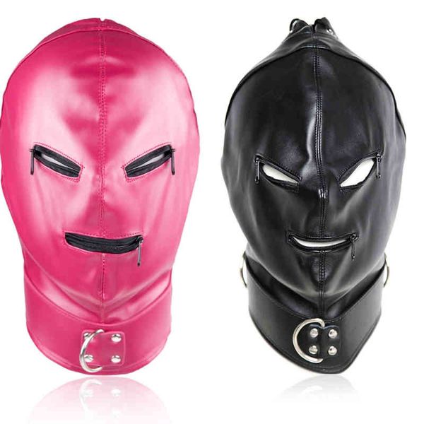 Nxy Juguete Sexual para Adultos y Máscara Facial Completa de Cuero Erótico Bdsm para Mujeres Fetiches Parejas Disfraz de Cosplay 1225