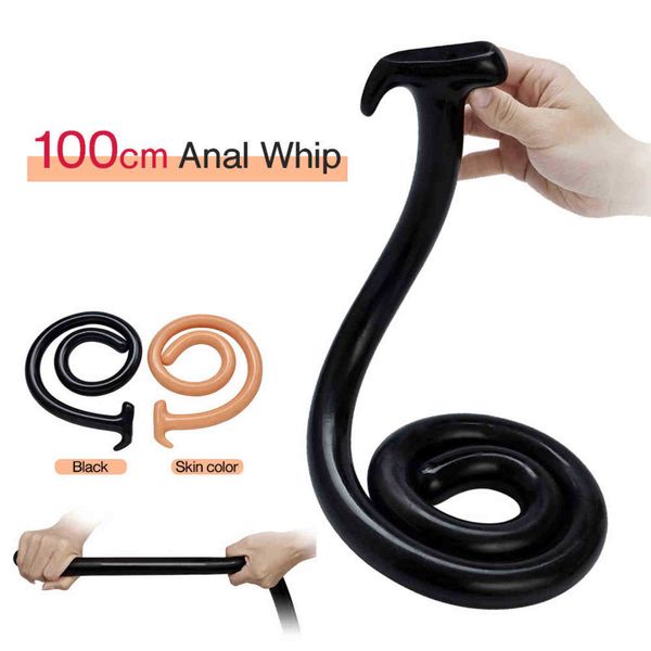 Nxy Sex Anal Toys 1m Super Long Dildos Butt Plug Enormes juguetes de silicona Erótico Adulto Sexo para Mujeres Hombres Anus Dilator Expander 1119