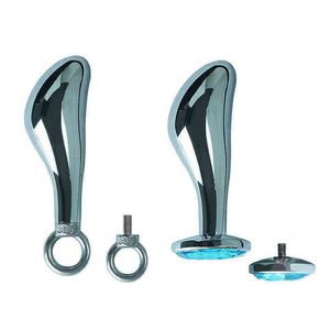 NXY SEX Anal Toys 3 PCS Stel nieuwste metalen dilatator speelgoed voor man Women Masturbator G Spot Stimulatie Buttplug Plug Massager 1220