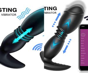 NXY SEX ANAL TOYS App Remote Control Thrust Massageur Massageur Masser vibrateur Bluetooth Plug