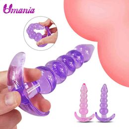 Nxy juguetes anales sexuales, tapón Anal, masajeador de próstata, cuentas anales, gelatina, punto g, productos eróticos de silicona para hombres y mujeres 1220