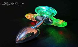 NXY Sex Analspielzeug DAVYDAISY LED-Licht Butt Plug Neuartiges Spielzeug für Paare und Edelstahlschwanz Erwachsene AC126 12027891022