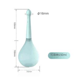 Nxy Sex Anal Toys Nouveau 150 ml Enema Système de nettoyage de douche rectale Silicone souple 5 trous Buse Anti-refoulement Anus Laveuse vaginale Pulvérisateur Jouets 1220