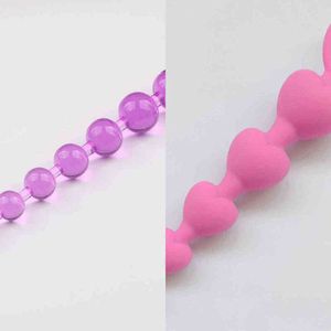 Nxy sex anaal speelgoed siliconen plug kont hart vorm kralen speelgoed voor homopaar masturbator y dildo prostaat speelgoed silicium g spot 1220
