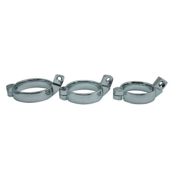 NXY Sex Dispositifs de chasteté Anneau métallique masculin 40mm 45mm 50mm en option dispositif de chasteté du pénis accessoires cage serrure mâle sex toy reliure 1203