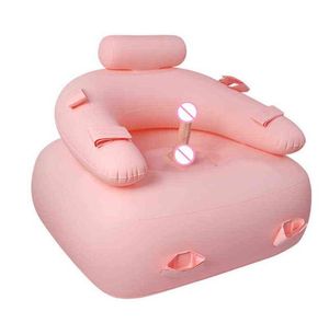 NXY Sex Meubles PVC Chaise gonflable avec menottes et gode meubles canapés érotiques jeux adultes position Position Pillow Toys 227587975