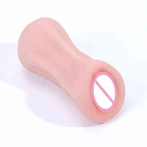 NXY Sex Masturbators Aircraft Cup Réaliste Deep Throat Male Masturbator Jouets en silicone pour hommes Vagin artificiel Bouche Produits pour adultes 220127