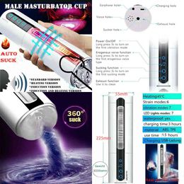 NXY Sex Masturbators Auto Sucking Male Masturbator Cup Calefacción Rotating Pussy Stroker Toy Stimulator para 18+ Men Intimate Machine 220127