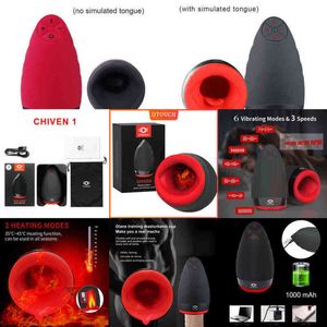 Nxy Sex Masturbateurs Hommes Électrique Mâle Masturbation Orale Coupe y Grande Bouche Lèvres Rouges Chauffage Vibrant Masturbateur Fellation Jouets Machine pour 1208