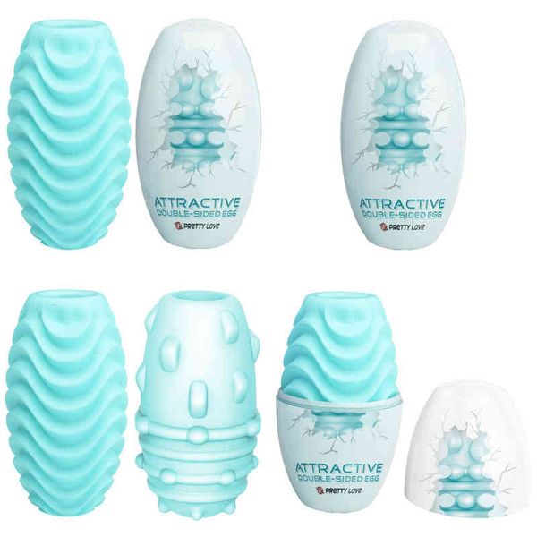 NXY Sex Masturbators Soft Manual Portable Masturbation Egg Cup Real Vagina Toy Productos para adultos Virgin Male Equipment Cómodo 220127