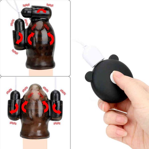 NXY Sex Masturbateurs Strapon Glans Cock Massage Pénis Agrandissement Vibrateurs Jouets pour Hommes Masturbateur Mâle Machine Jouets Érotiques Adultes Produits 220127