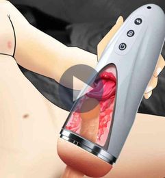 Nxy sek mannen masturbators automatische mannelijke masturbator cup realistische tong likken mond poesje poesje pijpbeurt vibrator 5d vagina textuur or7454573