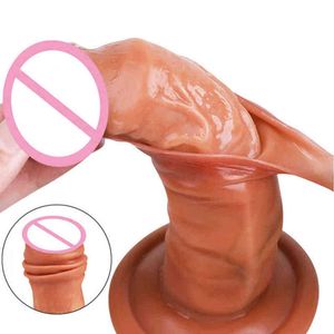 Nxy Sex Products Dildos Comers Dildo Réaliste Pénis en Silicium pour Femmes Doux Grosse Bite Vie Intense Sentiment Réel Couture Consolador Jouets 1229