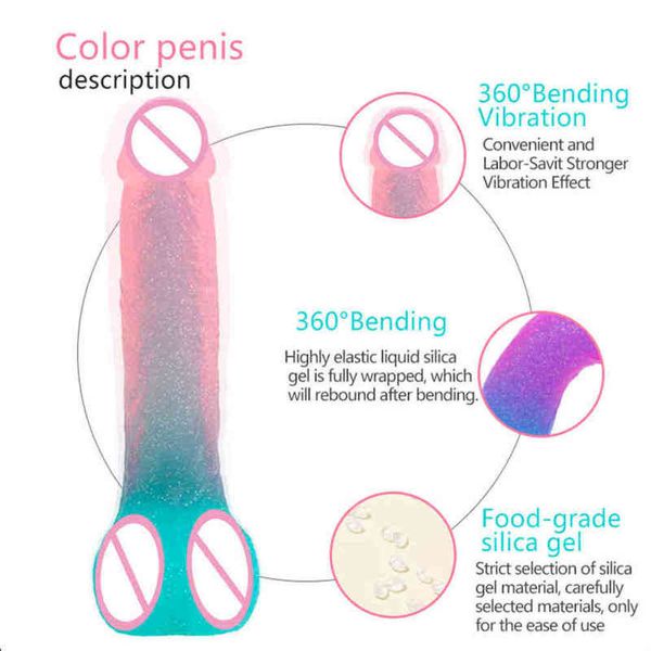 Nxy Sex Products Godes Énorme Gelée Gode pour Femmes Réaliste Pénis Outil de Masturbation Lesbienne Super Grosse Bite Adulte Érotique Machine Anal Jouets 1227