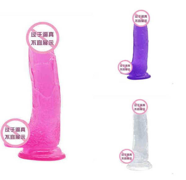 NXY Sex Products Dildos Dildo Soft Lul anaal Plug Pinis Strong Aspirator Vibrateurs Masturmateurs Orgasm Games érotiques pour WO9706994